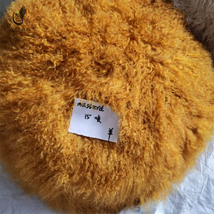 Accesorios de lana de oveja mongola para bebé recién nacido, manta de lana para fotografía de bebé, rizado largo, accesorios de fotografía - Product Image 1