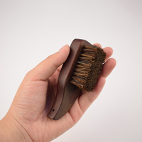 Mini brosse de nettoyage ludique en poils de porc faits main, avec manche en bois de santal et fil de fixation, pour DIY et OEM