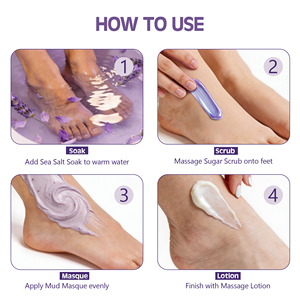 Kit de Pedicura de Lujo en Caja, 4 Pasos, Lavanda, Personalizable - Product Image 3