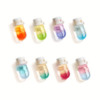 Flacons en verre vides pour huiles essentielles, mini, transparents, à fond rond, avec couvercle à anneau de traction, 1,5 ml, 2 ml, 3 ml, 5 ml, ampoules d'échantillon