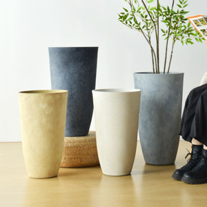 Grand pot de fleurs vintage crème au design minimaliste pour usage domestique, balcons extérieurs, plantation de plantes <span class=keywords><strong>Monstera</strong></span> et de plantes de jardin - Product Image 1