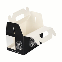Boîte en papier jetable portable pour ensemble poulet frit, burger et frites, conception personnalisée pour emballage alimentaire de restaurant et de boissons