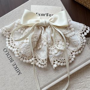 Jepit Rambut Gaya Bohemian Warna Beige Manis dengan Renda Berlubang, Pita Besar, Jepit Pita Mewah, Jepit Rambut Musim Semi, Jepit Rambut Dekoratif Elegan untuk Anak Perempuan - Product Image 3