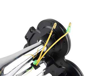 CHSKY 12V 2 voies, haut-parleur de voiture, audio automobile, klaxon à <span class=keywords><strong>air</strong></span> modifié à trois tubes, bouche ronde, électro-plaqué, pour véhicules lourds - Product Image 3