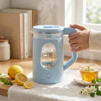 Bouilloire électrique 2,3 L 1500 W Prise UE Bleue Sans Fil avec Fenêtre Visible en Verre pour Cuisine et Bureau Fournisseur en Gros Usine OEM