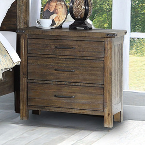 Juego de Muebles de Dormitorio con Cama Plataforma, Cómoda y Mesita de Noche en Madera Marrón Oscuro - Product Image 4