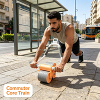 Appareil d'entraînement abdominal à rebond automatique pour hommes et femmes adultes – Perte de graisse, affinement de la taille, mise en forme du corps