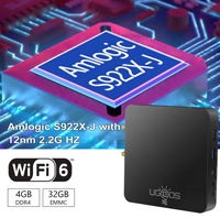 Ugoos AM6B Plus Amlogic S922X-J Lecteur Réseau Android 9 4 Go DDR4 32 Go Wifi 6 1000M BT5.0 4K Décodeur TV Box AM6 Plus Smart TV BOX