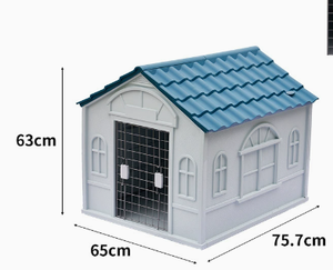Nichoir pour chien imperméable d'extérieur, en plastique, avec porte arquée, abri pour petits animaux, chats et chiens, utilisation en jardin - Product Image 3
