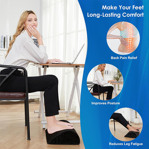 U149 Taburete Ergonómico de Soporte de Pierna Fondo Antideslizante con Cubierta Lavable Reposapiés de Oficina Debajo del Escritorio - Product Image 4
