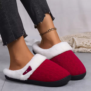 Piel sintética de moda para hombre y mujer, forro de piel sintética para pantuflas, tejido para uso en interiores y exteriores, cálido con suela de goma antideslizante para invierno - Product Image 1