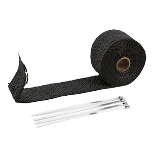 Lingsheng Sound Insulation Cotton 10m Motorcycle Exhaust Pipe Heat Shield Black Fireproof Sound <b>Absorbing</b> Strip <b>Cloth</b> - Product Image 5