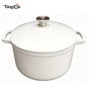 <span class=keywords><strong>Cocotte</strong></span> en fonte émaillée 5QT 6QT 7QT <span class=keywords><strong>à</strong></span> double poignée, antiadhésive, compatible tous feux, <span class=keywords><strong>pour</strong></span> cuisson, rôtissage et mijotage - Product Image 1