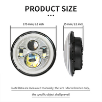 HYNBYZJ Phares LED de voiture 5,75 pouces 40W haute luminosité, feux de croisement/route, clignotants, yeux d'ange, phares LED ronds pour accessoires Jeep