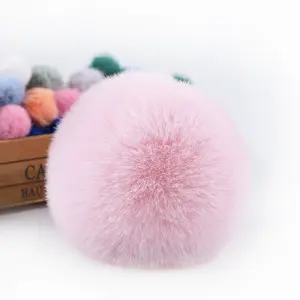 Commercio all'ingrosso 12cm grande multi-colore fai da te coniglio artificiale palla di peluche per la decorazione domestica abbigliamento ciondolo accessori