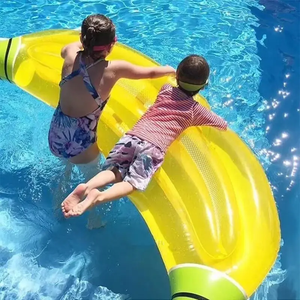 180*95cm Inflatable chuối bơi hồ bơi Float newst trái cây mua chuối hồ bơi Float 180cm nệm bơm hơi - Product Image 2