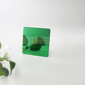 Panel de Espejo Verde Esmeralda de Acero Inoxidable M81, Placa Decorativa de Alto Brillo con Curvatura para Diseño de Interiores y Muebles - Product Image 4