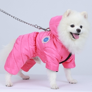 מעיל חורף חם לכלבים, עמיד למים, עם קפוצ'ון, חליפת שלג מלאה נגד רוח עם טבעת D, מתאים לכלבים קטנים, בינוניים וגדולים - Product Image 5