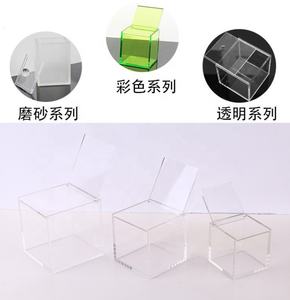 Caja cuadrada de acrílico transparente, tapa renovada, caja de lujo, venta al por mayor - Product Image 5