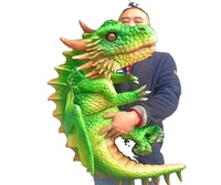 Marionnette de dinosaure animatronique bébé dragon - Construction métallique pour utilisation en intérieur/extérieur dans les parcs d'aventure et les centres commerciaux
