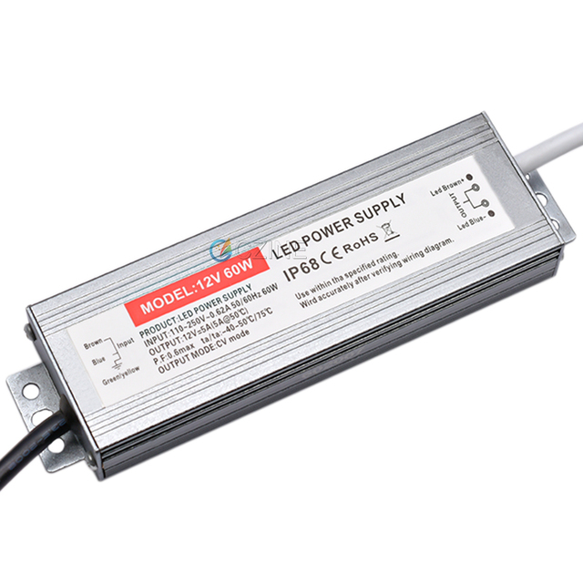 CZINELIGHT Led Transformer IP67 5A 60w Waterproof Switching Power Supply 12v