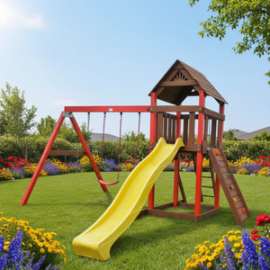 Su misura Per Bambini parco giochi All'aperto Scivolo di legno playhouse - Product Image 3
