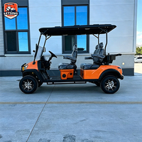 Nouvelle conception de voiturette de golf haut de gamme pour 4 personnes, véhicule de tourisme à 4 roues stable avec accessoires complets