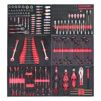 Ensemble d'outils en acier au chrome-vanadium de 258 pièces avec plateau EVA, kit d'outils à main pour la réparation automobile, la construction mécanique et l'usage domestique
