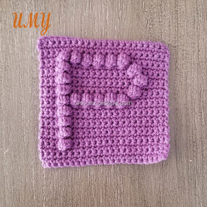 Set di lettere Montessori quadrate afgane Bobble personalizzate giocattoli decorazione alfabeti all'uncinetto - Product Image 5