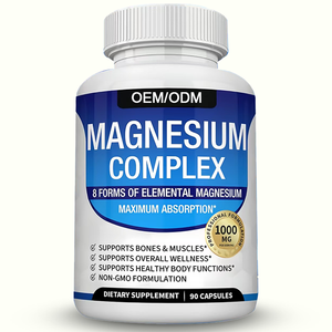 Kapsul Kompleks Magnesium OEM, Suplemen Vitamin & Mineral untuk Dewasa & Remaja, Meningkatkan Kualitas Tidur, Memperkuat Tulang & Otot - Product Image 1