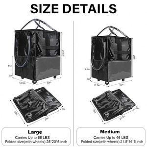 Carrito de Compras Plegable Portátil de Poliéster con Cierre de Cremallera, Venta Directa de Fábrica, al por Mayor - Product Image 2