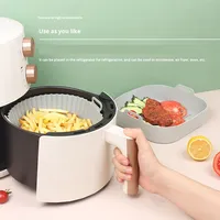 Plaque de cuisson pliable et réutilisable en silicone multi-usages pour friteuse à air et grill, idéale pour la cuisine domestique