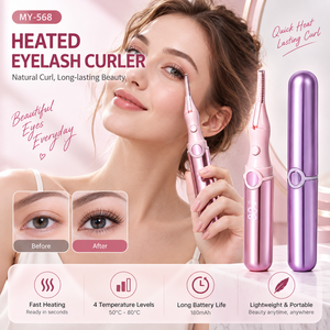 Recourbe-cils chauffant électrique, 4 niveaux de température, portable, rechargeable, outil de coiffage des cils - Product Image 1