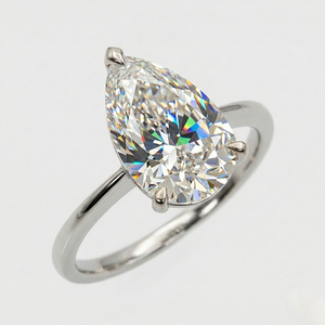 Bague en platine avec diamants pour femme, au style sophistiqué et finition haut de gamme, idéale pour les bijoux de mariage et les cadeaux spéciaux - Product Image 5