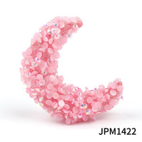 50*39MM 50개 다채로운 색상 아크릴 달 모양 라인스톤 볼 비즈 (비즈펜, 청키 주얼리용)