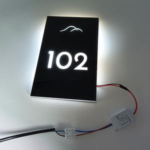 Panneau d'indicateur personnalisé de numéro de chambre, panneau de signalisation en acrylique LED, Guide de Direction - Product Image 6