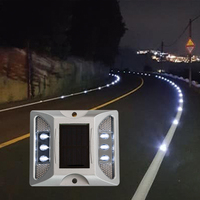 Balise routière solaire à 6 LED approuvée par la DPWH, haute luminosité, étanche IP68, clignotante, marqueur de circulation, plots routiers solaires