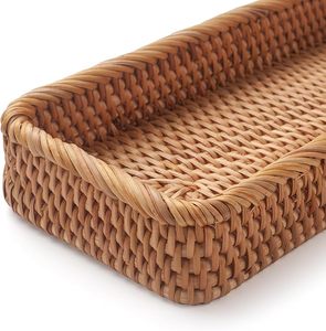 Panier de rangement en rotin tissé durable pour la maison, plateau de service, plateau en osier multifonctionnel, vente en gros d'usine - Product Image 5