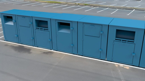 Poubelle intelligente en métal pour tri des déchets avec porte à capteur et compactage hydraulique pour parcs et rues publiques - Product Image 3