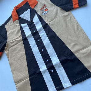 印刷パターン全体にカスタムロゴ卸売ボウリングシャツ - Product Image 3