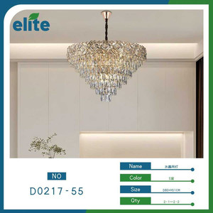 โคมระย้าคริสตัล D80xH51cm สุดหรูสำหรับตกแต่งบ้านหลังโมเดิร์น3000K CCT การติดตั้งแขวนสำหรับห้องวิลล่า - Product Image 1