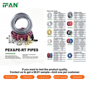 IFAN OEM Hochwertige Kunststoff Warm- und Kaltwasserrohre für Fußbodenheizung 16-32mm Sanitär Rote PEX-Wasserrohre - Product Image 2