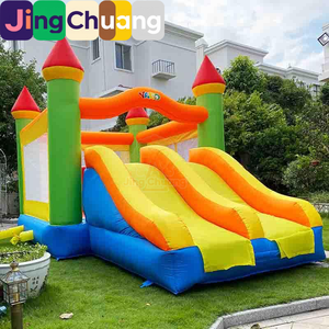 <span class=keywords><strong>Castillo</strong></span> Inflable Infantil con Tobogán, Trampolín Grande para Interiores y Exteriores, Juguete de PVC Reforzado con Doble Tobogán - Product Image 4