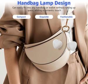 2025 New <b>Customized</b> Type-C Rechargeable Touch Sensetive Led Heart/Drip Shape High End Gifts ABS Plastic Handbag Light <b>Keychain</b> - Product Image 3
