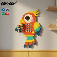 Jouet éducatif interactif en bois pour perroquet - Apprentissage des langues et développement des capacités cognitives pour tous les âges
