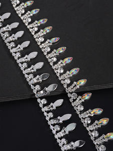 سلسلة متعددة الاستخدامات من المصمم الأكثر مبيعًا ، سلسلة ماسية سهلة الاستخدام ، إكسسوارات ملابس جديدة بفلاش فائق من المعدن والماس قابلة لإعادة الاستخدام - Product Image 3