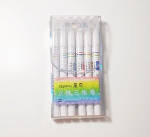 Manual de bolígrafo de <span class=keywords><strong>tres</strong></span> líneas tridimensional, conjunto de seis <span class=keywords><strong>colores</strong></span> para estudiantes, un conjunto de manual de color de ensueño, bolígrafo especial, marcador de llave - Product Image 1