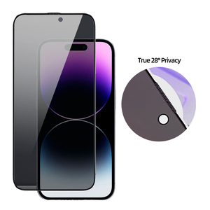 กระจกนิรภัยป้องกันการสอดแนมป้องกันหน้าจอกันฝุ่นความเป็นส่วนตัวแบบเต็ม28องศาสำหรับ iPhone 17 11 12 13 14 15 Pro <span class=keywords><strong>Max</strong></span> PLUS x XR <span class=keywords><strong>XS</strong></span> - Product Image 1