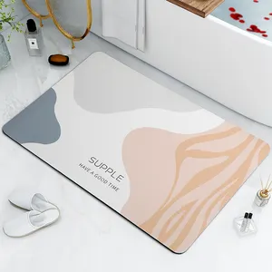 Modern Bathroom Floor Deodorant Non Slip Fast Drying Absorbent Diatomaceous Earth Bath Mat