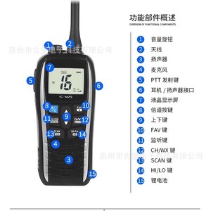 Icom Ic M25 Walkie Talkie, Radio Analógica de 13.4cm, Marina, Flotante, Impermeable, con Batería de Litio - Product Image 3